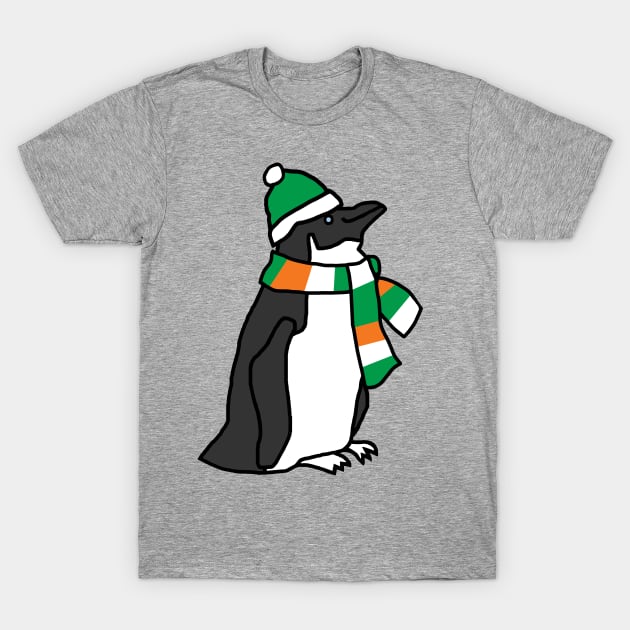 Irish Penguin on St Patricks Day T-Shirt by ellenhenryart